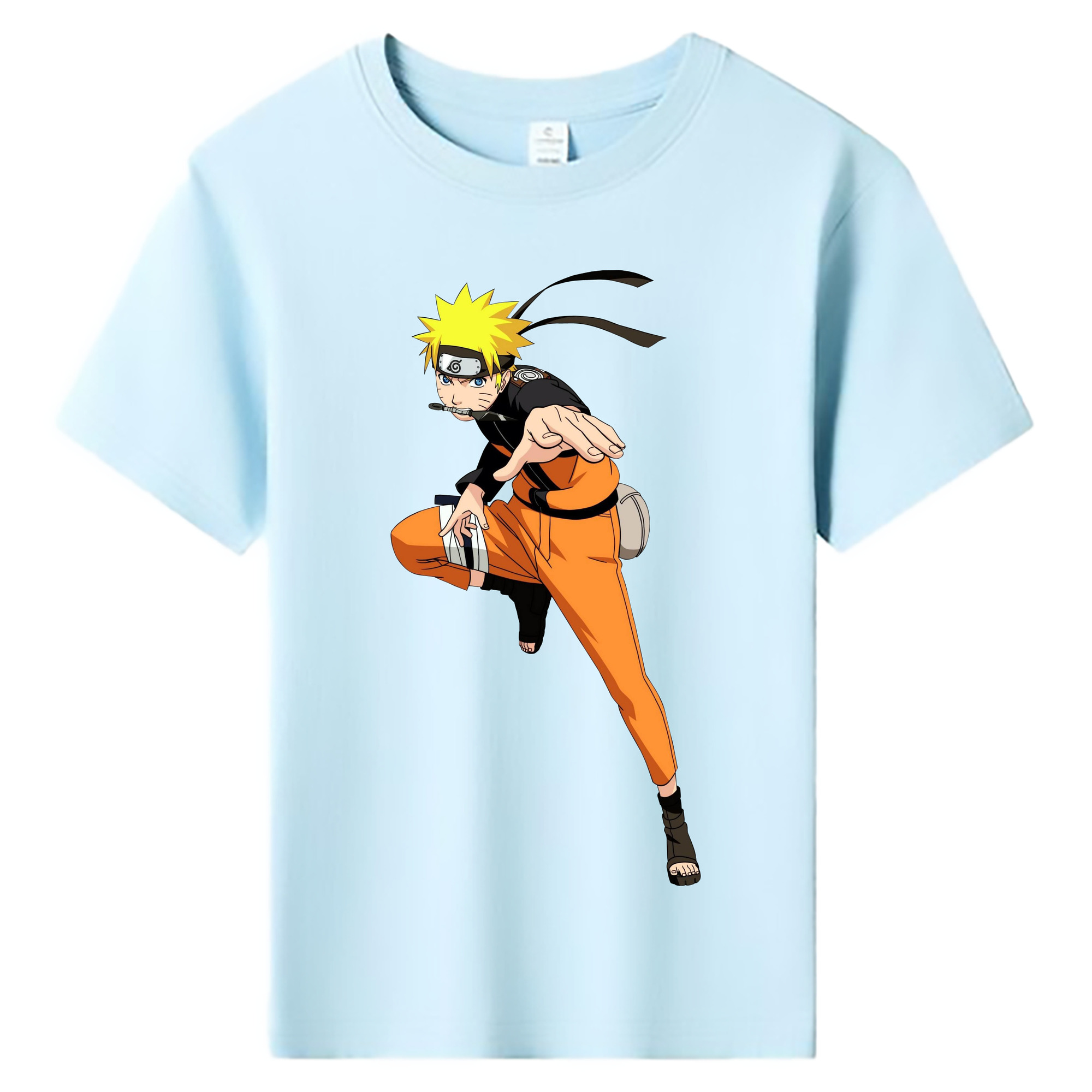 （画像用） NARUTO -ナルト- うずまき ナルト Uzumaki Naruto 綿100％キッズTシャツ（フロントプリント）